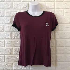 French pastry burgundy panda soft tee